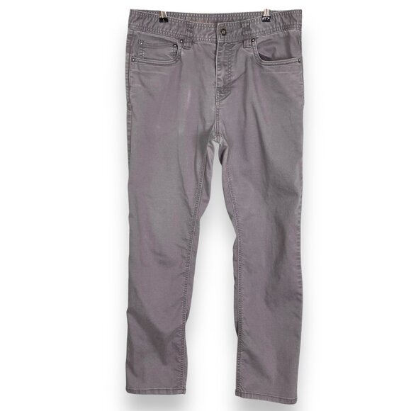 Prana Bridger Jean Gray Men Size 32/30 Stretch Cotton Pants Preowned Slim Fit - Picture 1 of 12